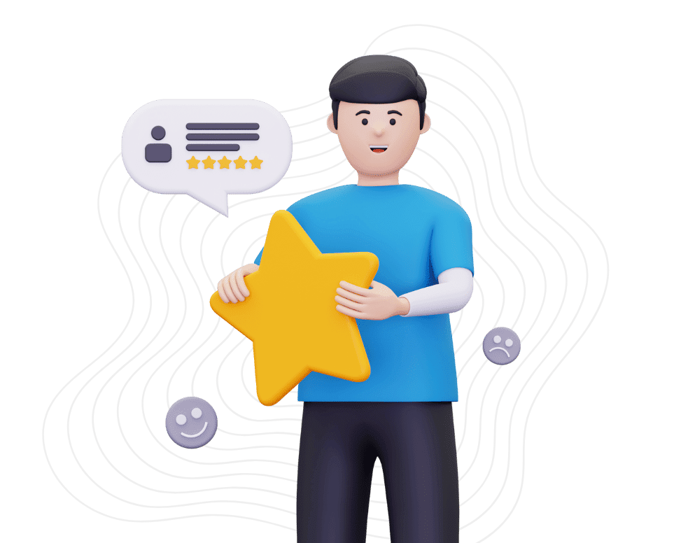 Illustration of a person holding a star